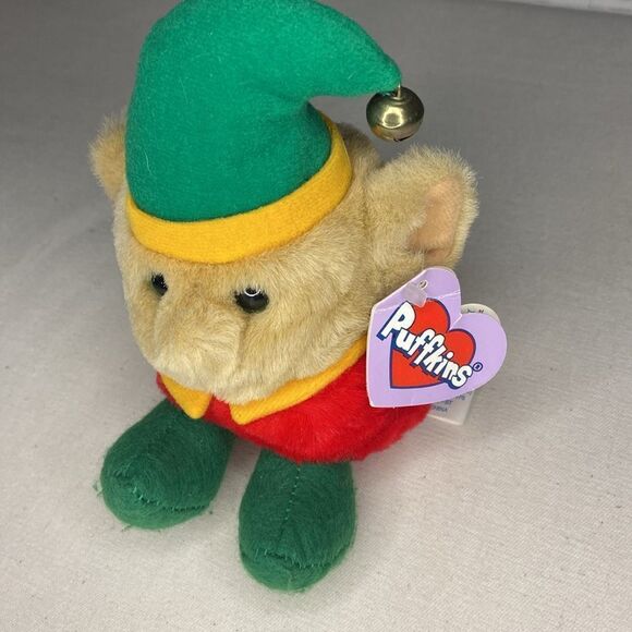 Vintage Copyright 1993 MJC Swibco Puffkins Elvin The Elf Limited Edition Plush - Picture 2 of 8